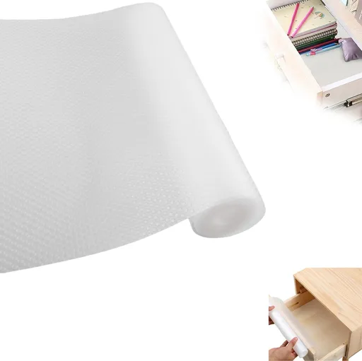 Drawer Mat Anti-slip 500x30 cm Transparent Non-adhesive Waterproof Antibacterial Kitchen Drawer Protector