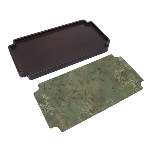 Chinese Style Wodden Gongfu Tea Tray Elegant Tea Table Serving Tray Multifunctional Use for Home Office