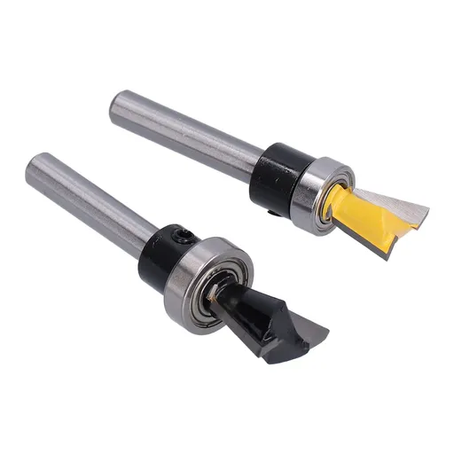 Dovetail Bit,2Pcs/Set Dovetail Bit Joint Router with Bearing Woodworking Milling Cutter 1 /4in Shank