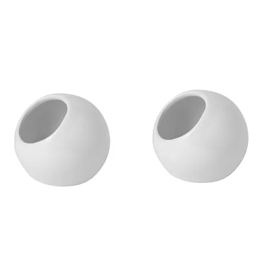 Anti-Splash Ceramic Parrot Feeder Bowl White（Pack of 2）- Gnaw-Resistant Bird Food Dish with Stable Base, 150ml Capacity, Smooth Glaze Finish for Small Birds