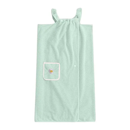 Dry Absorb Water Wearable Bath Towel, 2-in-1 bathrobe wearable bath towel for women After Shower matcha green100*130cm