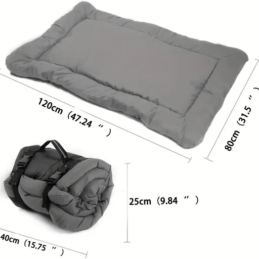 High-Quality Pet Portable Moisture-Proof Mattress, 120x80cm Large Size, Foldable for Storage, Wear-Resistant and Waterproof, All-Season Use, Suitable for Indoor and Outdoor, Ideal for Both Cats and Dogs.GREY
