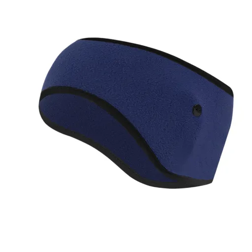Winter Fleece Ear Warmer Headband with Button Straps for Running Cycling Hiking Outdoor Sports