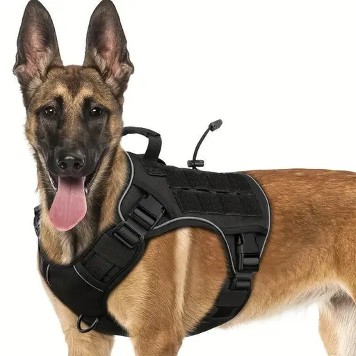 Black XL | Heavy Duty Waterproof Dog Harness | Halloween Tactical K9 Gear | for Extra Large Military Dogs