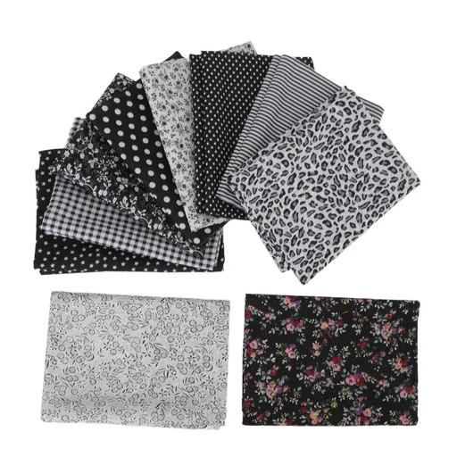 Craft Fabric Soft Prevent Pilling Printing Cuttable Cotton DIY Sewing Fabric Cloth for Quilting Scrapbooking 10 Colors