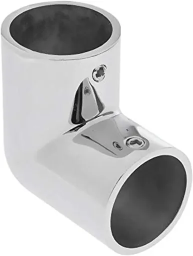 Heavy Dudy Marine Grade 316 Steel Stainless 2 Way Boat Hand Rail Fitting 90 Degree Elbow for 7/8" O.D. Tube Hardware