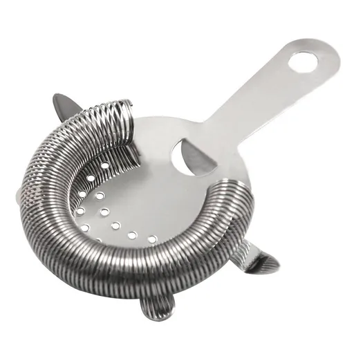 Cocktail Strainer Stainless Steel Bar Strainer Professional 4 Prong Strainer with 100 Wire Spring SAFE MATERIAL