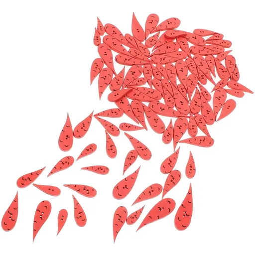 200 Pieces Red Wood Carrot Buttons for Crafting, Sewing, Weaving, and Christmas Holiday Projects