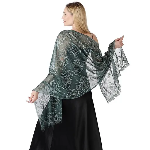 Lace Shawls and Wraps for Evening Dresses Scarfs for Women Wedding Formal Shawl