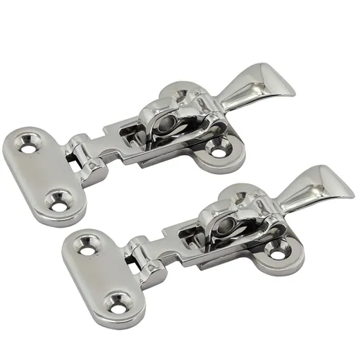 2pcs Heavy Duty 316 Stainless Steel Anti-Rattle Lockable Hold Down CLAMP Latch Locker Hatch Hardware