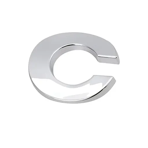 A-Z Alphabet Letters Car Sticker Self Adhesive Auto Badge Emblem 3D Chrome Good - C
