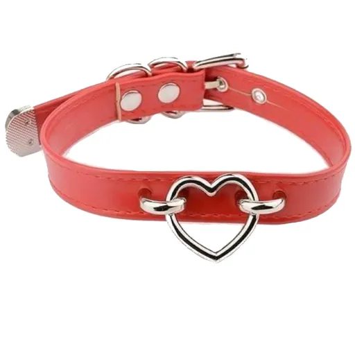 House Of Dasein Bdsm Heart Choker Collar Submissive Symbolic Jewelry Kink Fetish - Redsilver