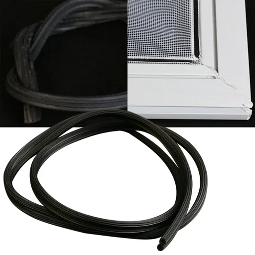 Window Screen Spline, 0.20" x 32.8FT Replacement Round Black Window Screen Retainer Spline, Window Screen Repair 0.18" x 32.8FT Clear2