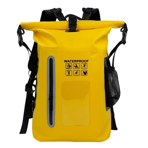waterproof backpack, dry-wet separation, outdoor sports backpack, fishing backpack, camping backpack, canyoning backpack, swimming backpack, rafting backpack, waterproof gear, Australia outdoor backpack, hiking backpack water resistant - Yellow - Siz