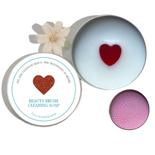 Makeup Brush Soap Silicone Makeup Brush Cleaning Pad With Soap Makeup Brush Cleaner Soap Makeup Cleaning Cosmetic Cleaner For Brushes And Sponges