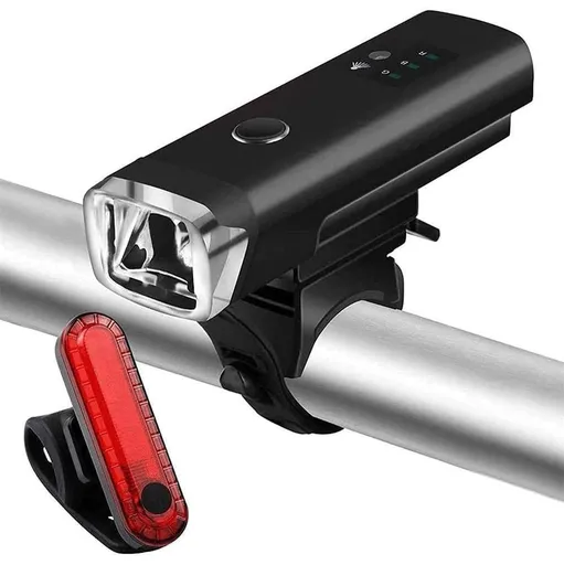 Bike Light Set USB Rechargeable Bicycle Front Headlight and Back Taillight Light Modes Easy to Install for Men Women Kids Road