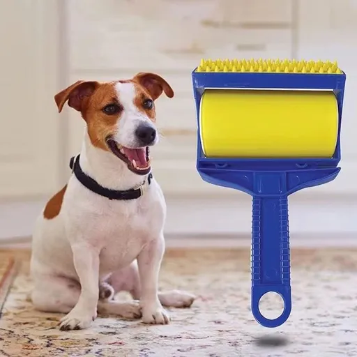 Pet Hair Remover and Automatic Groomer - Removes Fur, Lint, and More from Multiple Surfaces Green (Yellow)
