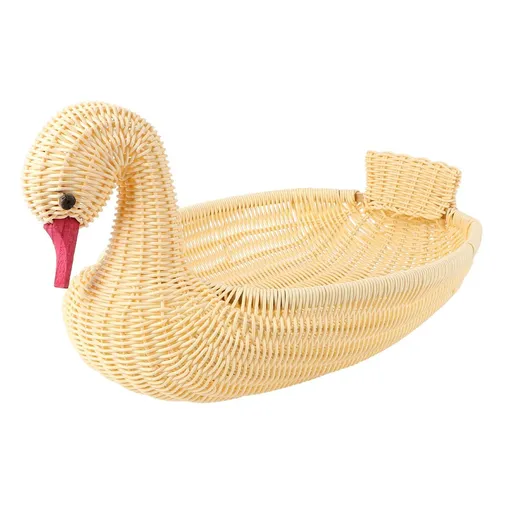 Imitation Vine Basket Candy Basket Snack Basket Swan Fruit Basket Candy Service Basket Fruit Basket Wooden
