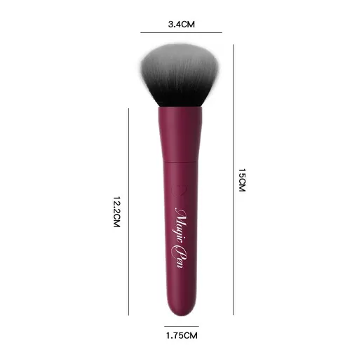 Red Discreet Makeup Brush Vibrator - 10 Mode USB Rechargeable Teaser Wand with Soft Bristles, Waterproof Portable Adult Intimacy Massager for Couples and Solo Play