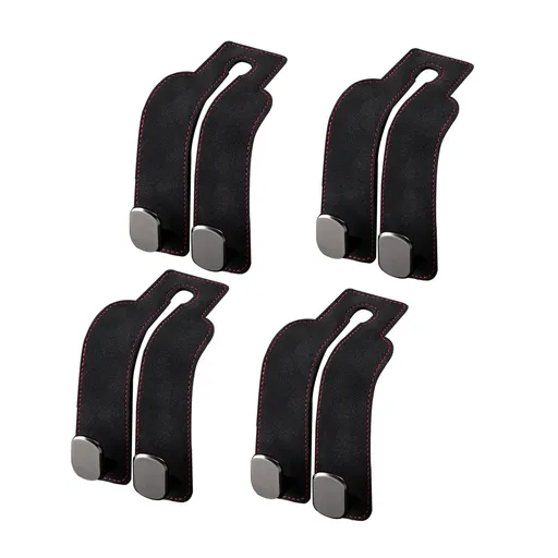 4 pack Car Hooks, Headrest Hook for Car, Car Seat Hooks for Purses and Bags,Purse Hooks fits Car Seat Suitable for Bags (Black-4 Pack)