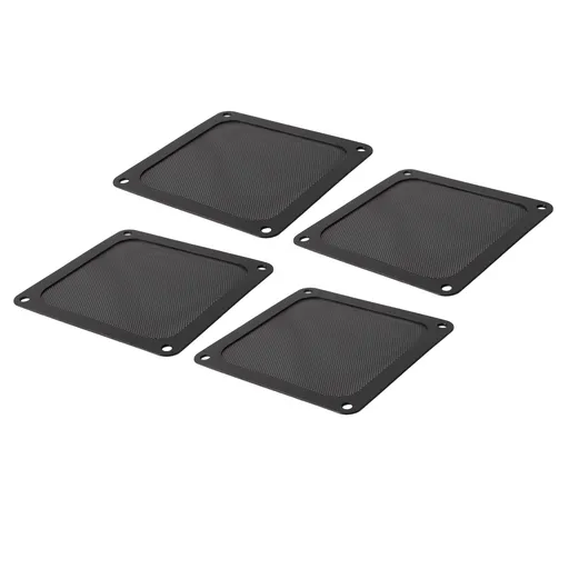4PCS PC Fan Dust Filter Magnetic Frame 120mm PVC Computer Cooler Fan Dust Filter Mesh Grills for Chicken Coop Vent Fan Black