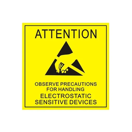 Anti Static Warning Sticker Label Easy to Use Eye-Catching for PC Electronics - 2