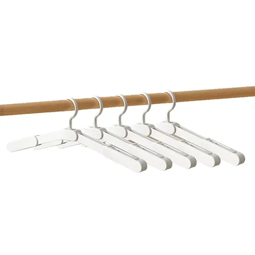 5PCS Portable Foldable Hangers Durable Plastic for Closet Laundry Space Saving - No clothes clip