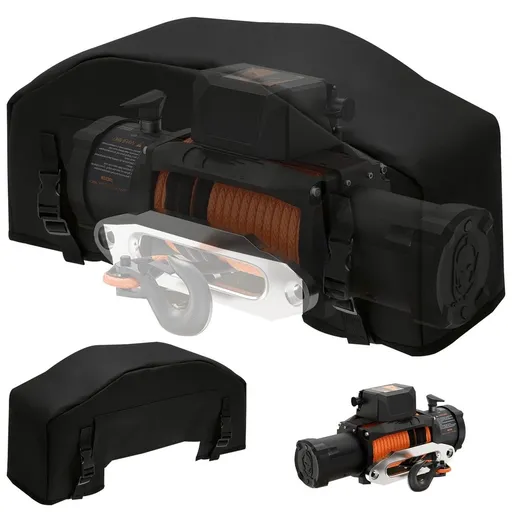 Winch Cover Waterproof and Dustproof Cover for Winch Fits Most 8000-12000 Lbs Winch Models for Truck SUV and Large UTV