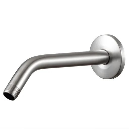6Inches Brushed Nickel Wall Mount Replacement Angle Shower Head Arm Wall-Mounted For Fixed Shower Head & Handheld Showerhead