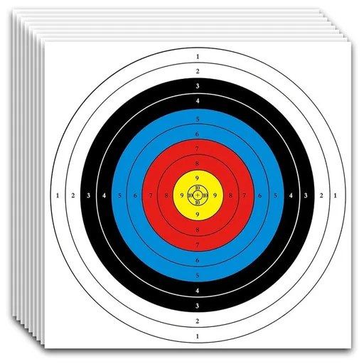 Archery Targets Paper, 20Pcs Bow and -Targets, 10 Rings