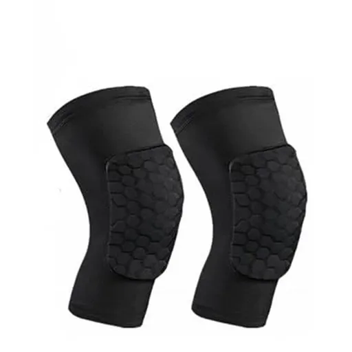 Moisture Wicking Technology Knee Sleeves for Women/Men, Elbows & Shins Protection, Honeycomb collision prevention black L