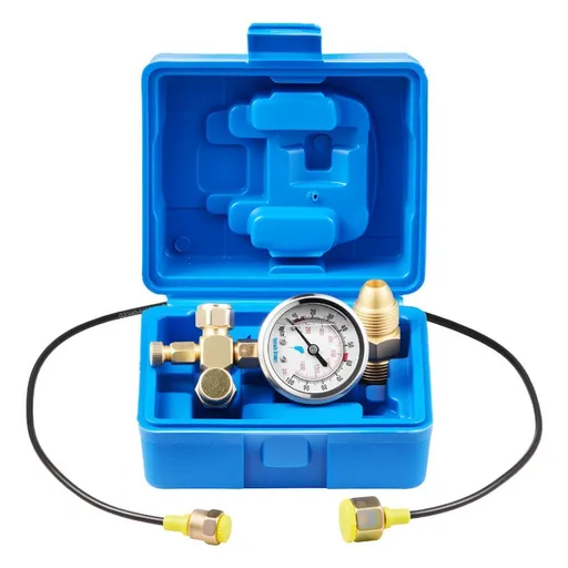 Hydraulic Nitrogen Accumulator Charging Kit, 1 Gas Hose, 1 Valve Body and 1 CGA580 Adapter for Construction Machinery