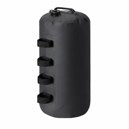 20L Gazebo Water Weight Bag Black- Portable Refillable Canopy Leg Anchor with Carry Handle, Pole Straps and Anti Backflow Valve for Camping, Marquees and Outdoor Shelters