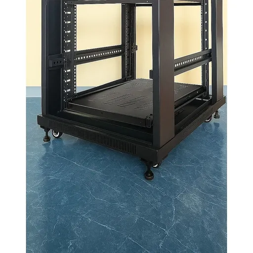 1U Sliding Server Rack Shelf 26 Inch Deep Vented for 19 Inch Cabinet