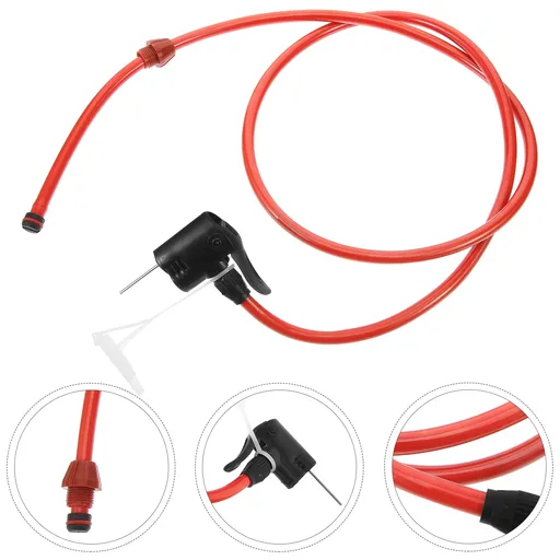 Bicycle Pump Hose Tpu Red 1Pcs 47.2X0.4X0.4In