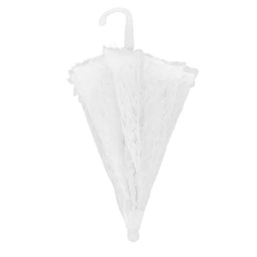 Lace Umbrella White Bridal Wedding Embroidery Umbrella Dance Decorated Umbrella for Stage Performance