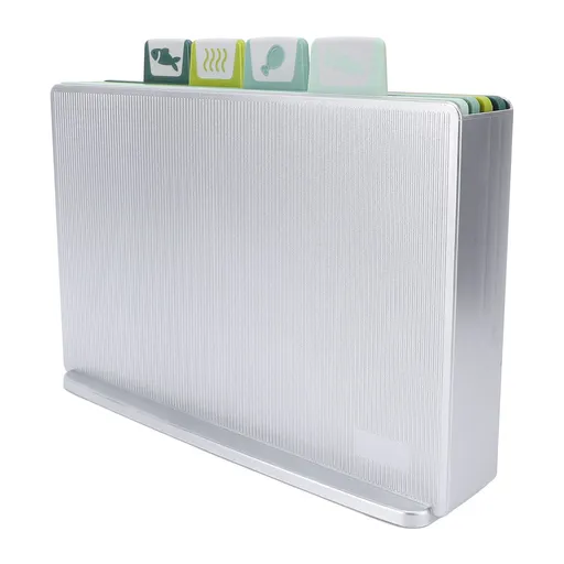 4PCS Cutting Boards with Storage Rack Versatile Classification Kitchen Chopping Board Set for Meat Vegetables Seafood