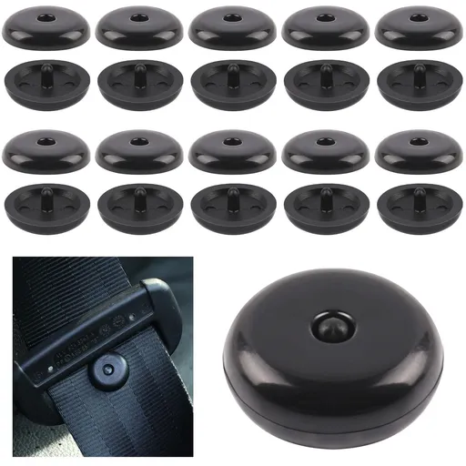 10 Sets Universal Fit Seatbelt Stopper Kit, Seat Belt Button Stop Plastic Seatbelt Buckle Stopper Button Prevent Seatbelt Clip