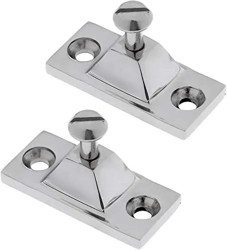 2PCS Bimini Top Side Mount Deck Hinge Fitting Hardware Base High Polished Marine Grade 316 Stainless Steel