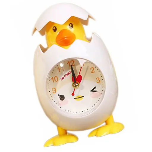 Kids Alarm Clock, Chicken Egg Alarm Clock Cartoon Desktop Clock Cute Bedside Clock for Kids Gift Children Bedroom Home Decor
