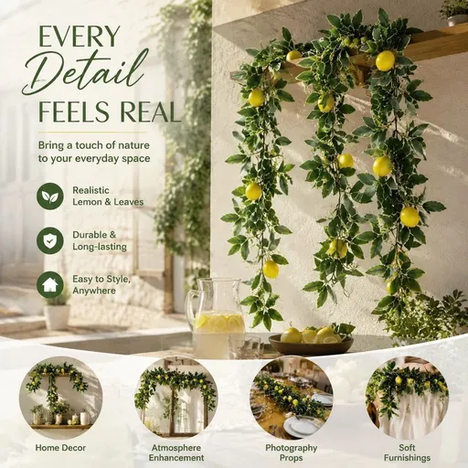 Style A Artificial Lemon Vine Indoor Hanging Landscape Ornament