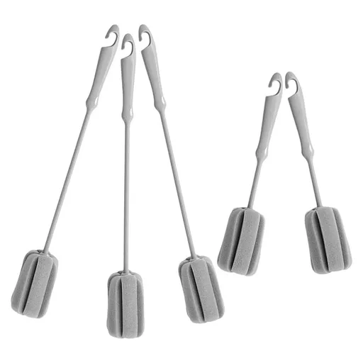 5pcs Sponge Bottle Cleaning Brushes Long Handle Cup Washer Tools for Water Bottles Coffee Pots Wine Glasses Tumbler