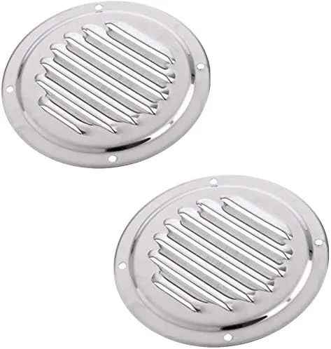 Round Louvered Vent 4" Stainless Steel Marine Boat 102mmCaravan Suit 2PCS for Yacht Accessories