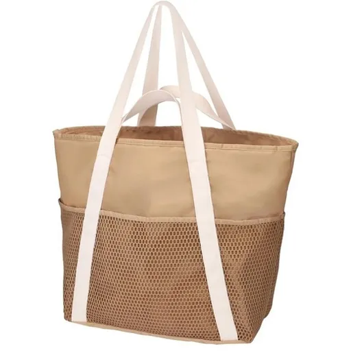Beach Bag Large Waterproof Sandproof Foldable Tote for Women with Zipper Mesh Pockets for Pool Swim Travel Everyday