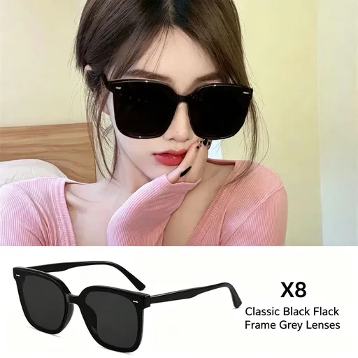 X8 Black Frame Gray Lens | UV400 TR90 Sunglasses | Halloween Durable Light Gift | Flexible Tough Lightweight Sports Sun Glasses