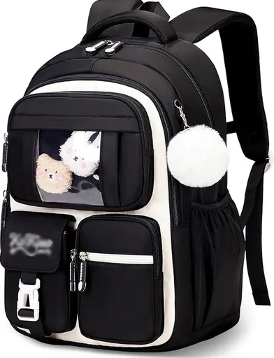 Girls' Backpack, Breathable Backpack for Girls, Grades 1-5, Casual School Bag for Kids, Elementary School, Secondary School