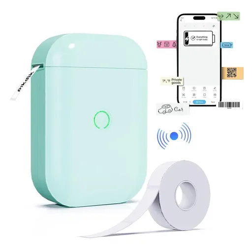 Portale Label Printer Wireless Bluetooth Label Maker Machine with Label Paper Green