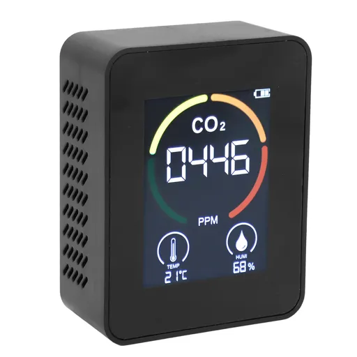 Air Quality Meter Colorful Display Portable Versatile CO2 Temperature Humidity Sensor Detector Tester for Home Mall Office Hotel
