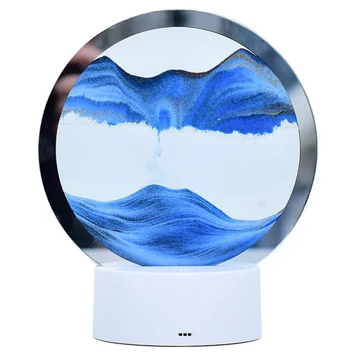 3D Mobile Sand Art Table lamp, Mobile Hourglass Art, Rotary Hourglass Decorations, Creative Living Room Bedroom Table