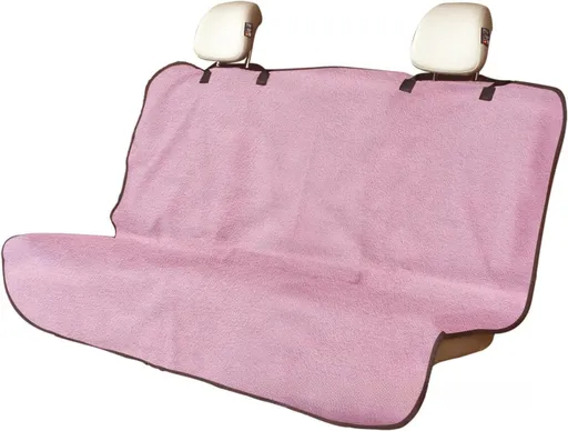 Pink Waterproof Towel Car Back Seat Cover - Universal Non-Slip Sweat-Absorbent Bucket Seat Protector for Gym Fitness and Beach